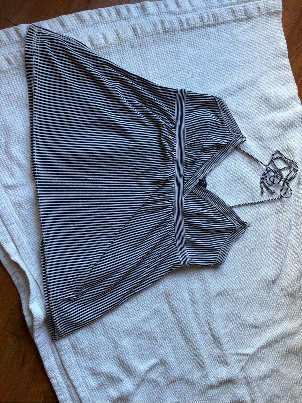 American Eagle Outfitters Black and White Striped Tank Top